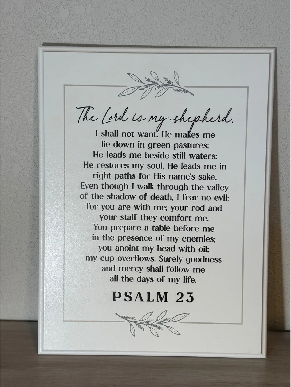Psalm 23 Wall Art Picture Frame